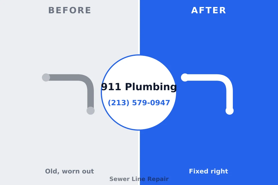 Before and after: plumbing repair Sandy Springs, SC